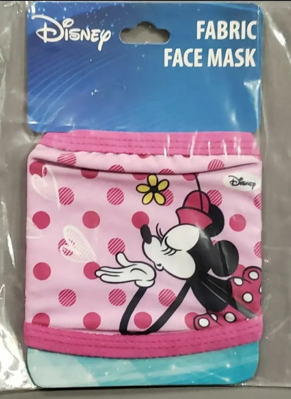 Disney Minnie Mouse Pink Pokka Dot Kids Face Mask